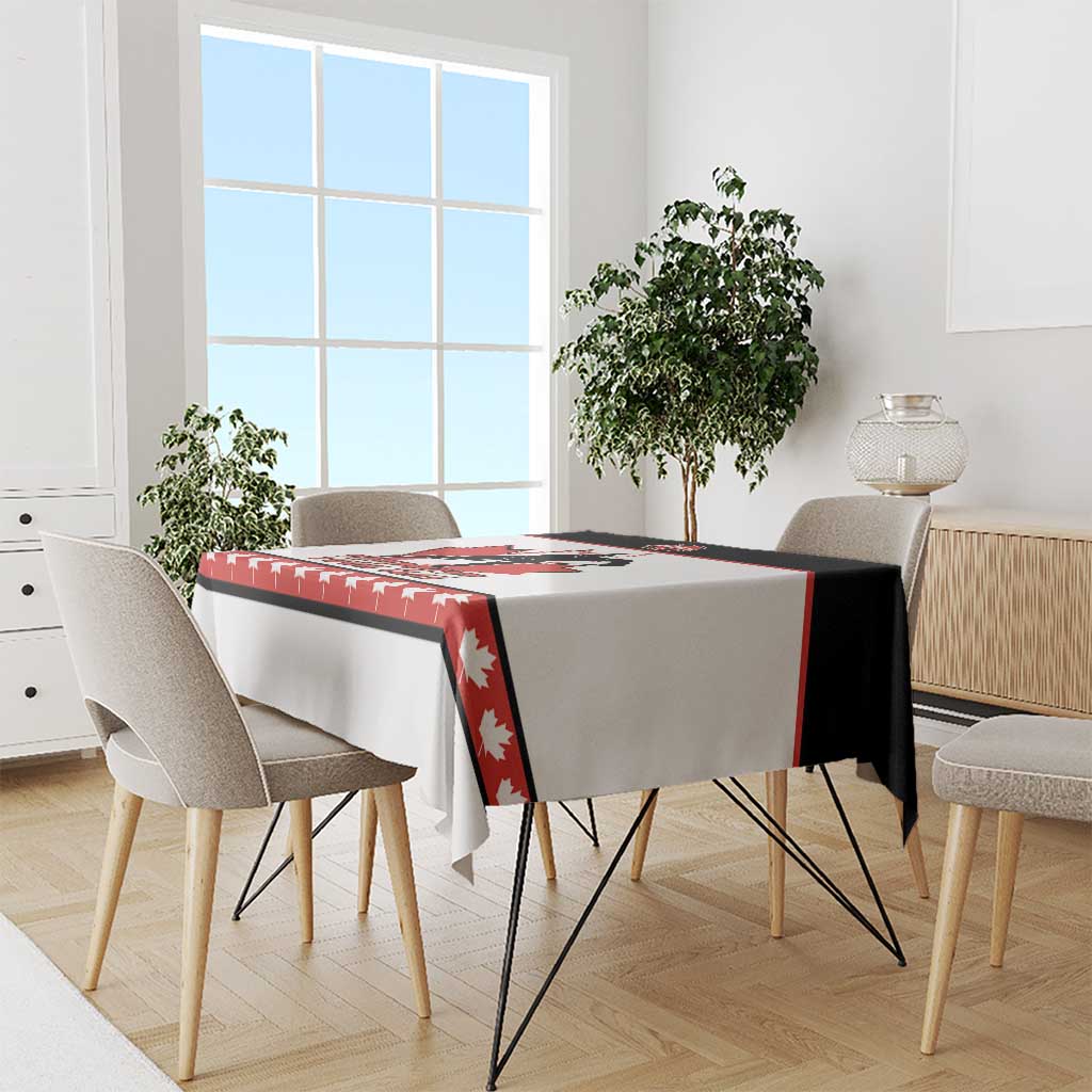 Custom Canada Ice Hockey Tablecloth Go Team Canada