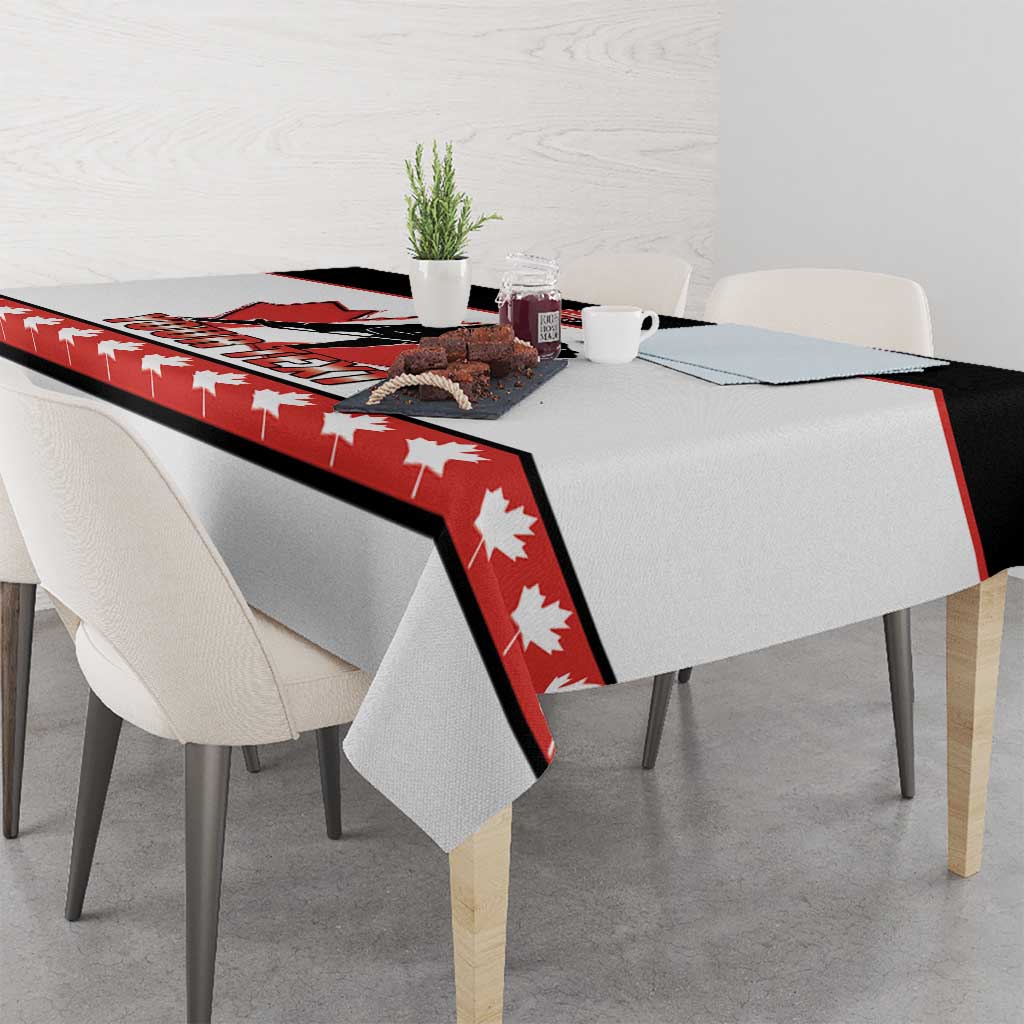 Custom Canada Ice Hockey Tablecloth Go Team Canada