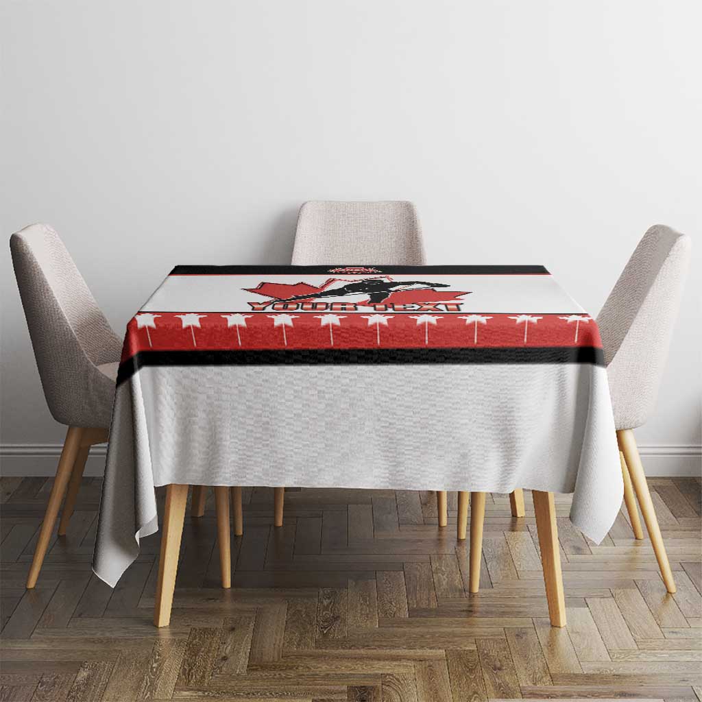 Custom Canada Ice Hockey Tablecloth Go Team Canada