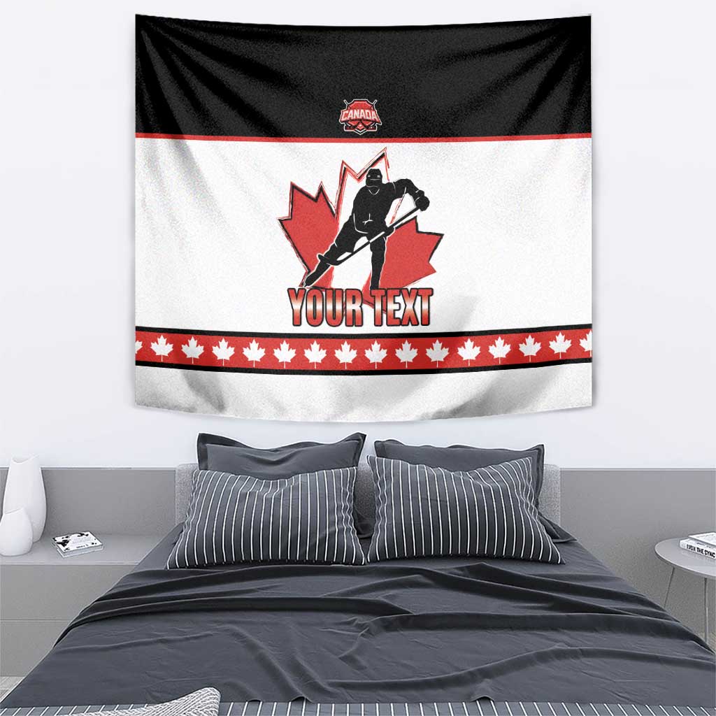 Custom Canada Ice Hockey Tapestry Go Team Canada