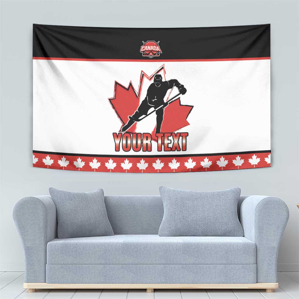 Custom Canada Ice Hockey Tapestry Go Team Canada