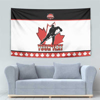 Custom Canada Ice Hockey Tapestry Go Team Canada