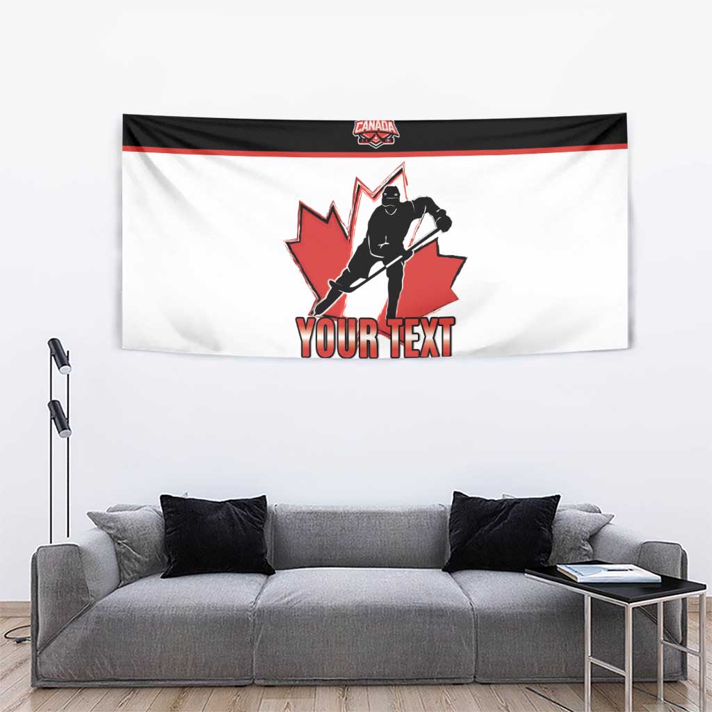 Custom Canada Ice Hockey Tapestry Go Team Canada