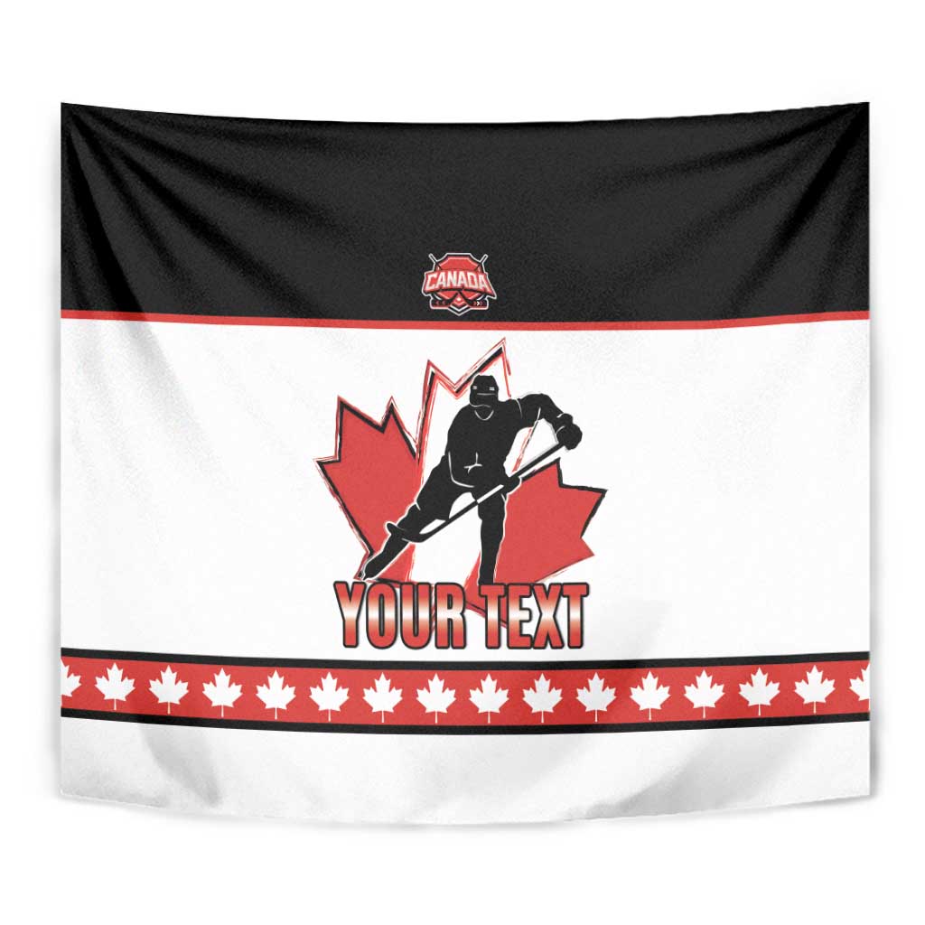 Custom Canada Ice Hockey Tapestry Go Team Canada