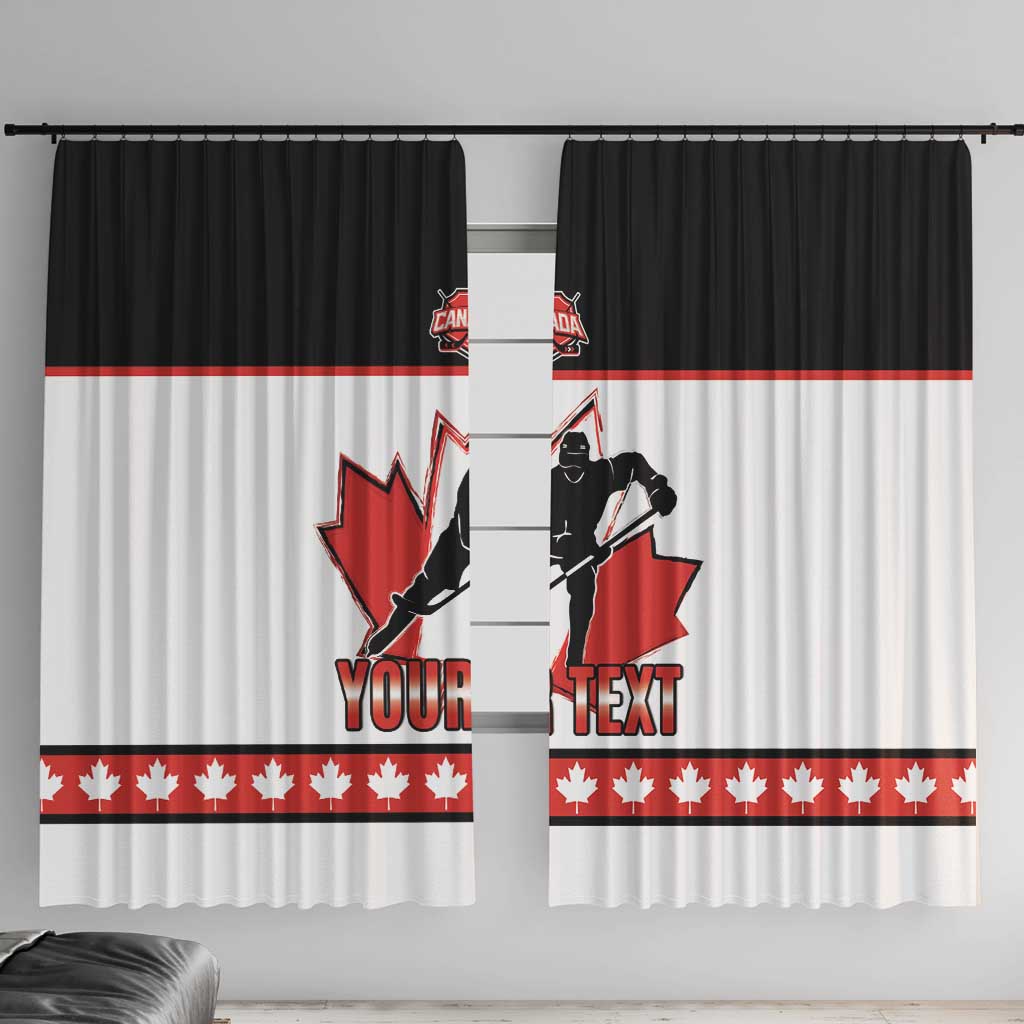 Custom Canada Ice Hockey Window Curtain Go Team Canada