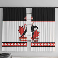 Custom Canada Ice Hockey Window Curtain Go Team Canada
