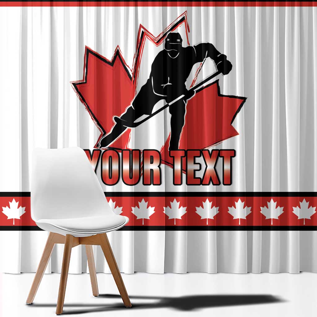 Custom Canada Ice Hockey Window Curtain Go Team Canada