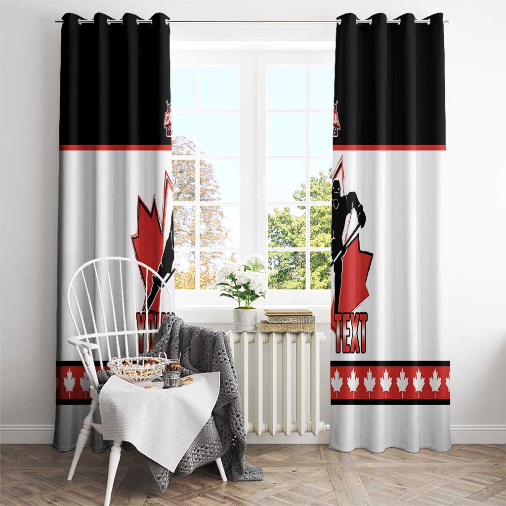 Custom Canada Ice Hockey Window Curtain Go Team Canada