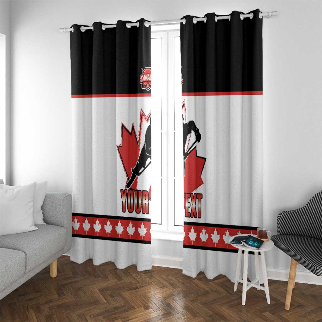 Custom Canada Ice Hockey Window Curtain Go Team Canada