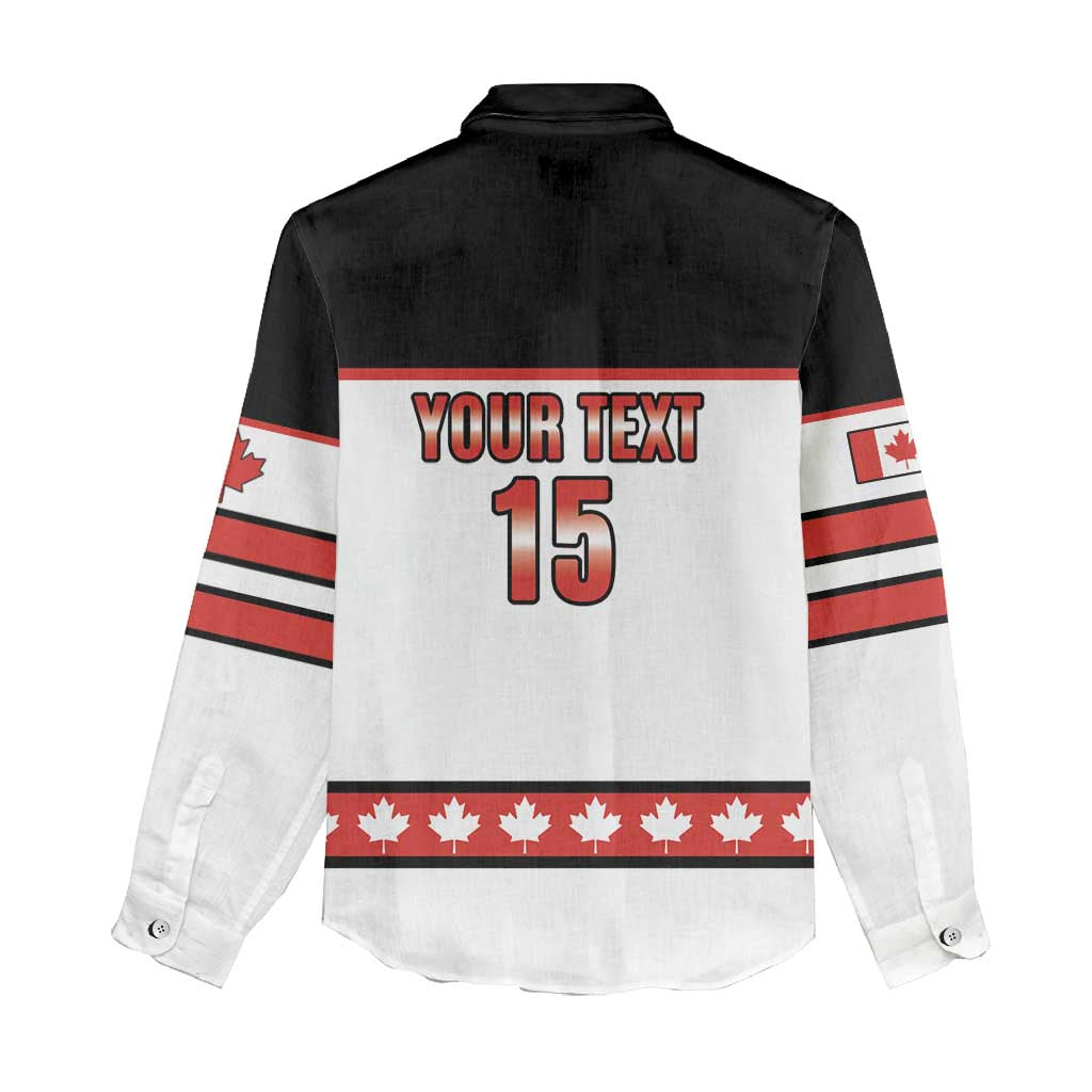 Custom Canada Ice Hockey Women Casual Shirt Go Team Canada