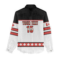 Custom Canada Ice Hockey Women Casual Shirt Go Team Canada