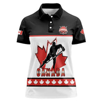 Custom Canada Ice Hockey Women Polo Shirt Go Team Canada