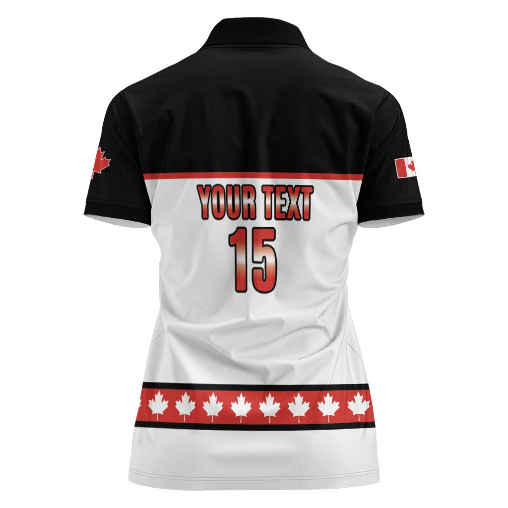 Custom Canada Ice Hockey Women Polo Shirt Go Team Canada