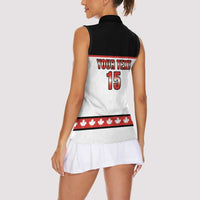 Custom Canada Ice Hockey Women Sleeveless Polo Shirt Go Team Canada
