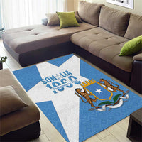 Personalized Somalia 1960 Independence Day Area Rug Coat Of Arms Islamic Mix African Pattern