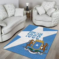 Personalized Somalia 1960 Independence Day Area Rug Coat Of Arms Islamic Mix African Pattern