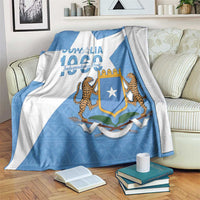 Personalized Somalia 1960 Independence Day Blanket Coat Of Arms Islamic Mix African Pattern