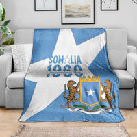 Personalized Somalia 1960 Independence Day Blanket Coat Of Arms Islamic Mix African Pattern