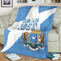 Personalized Somalia 1960 Independence Day Blanket Coat Of Arms Islamic Mix African Pattern