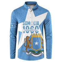 Personalized Somalia 1960 Independence Day Button Sweatshirt Coat Of Arms Islamic Mix African Pattern