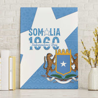 Personalized Somalia 1960 Independence Day Canvas Wall Art Coat Of Arms Islamic Mix African Pattern