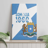 Personalized Somalia 1960 Independence Day Canvas Wall Art Coat Of Arms Islamic Mix African Pattern