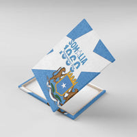 Personalized Somalia 1960 Independence Day Canvas Wall Art Coat Of Arms Islamic Mix African Pattern