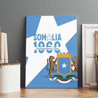 Personalized Somalia 1960 Independence Day Canvas Wall Art Coat Of Arms Islamic Mix African Pattern