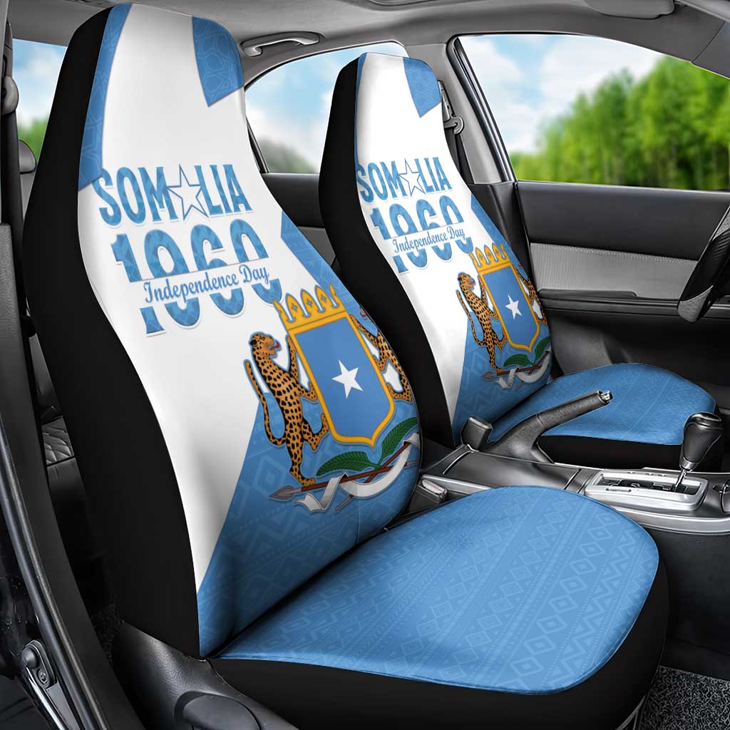 Personalized Somalia 1960 Independence Day Car Seat Cover Coat Of Arms Islamic Mix African Pattern
