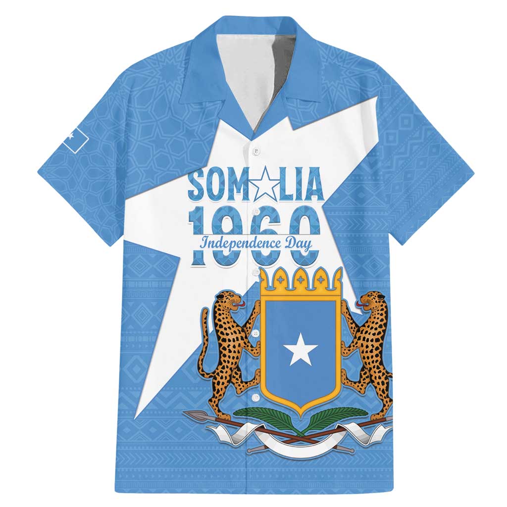 Personalized Somalia 1960 Independence Day Family Matching Mermaid Dress and Hawaiian Shirt Coat Of Arms Islamic Mix African Pattern