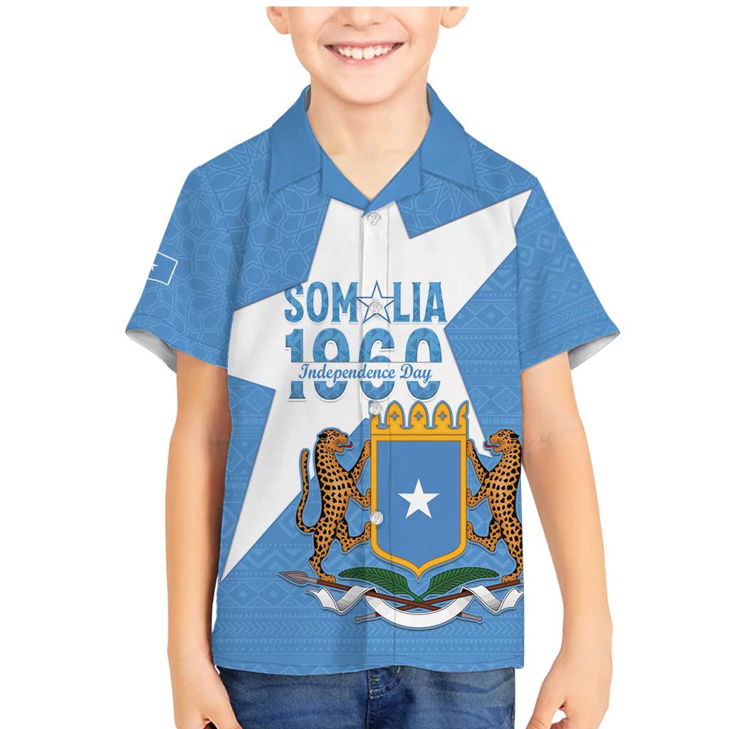 Personalized Somalia 1960 Independence Day Family Matching Mermaid Dress and Hawaiian Shirt Coat Of Arms Islamic Mix African Pattern