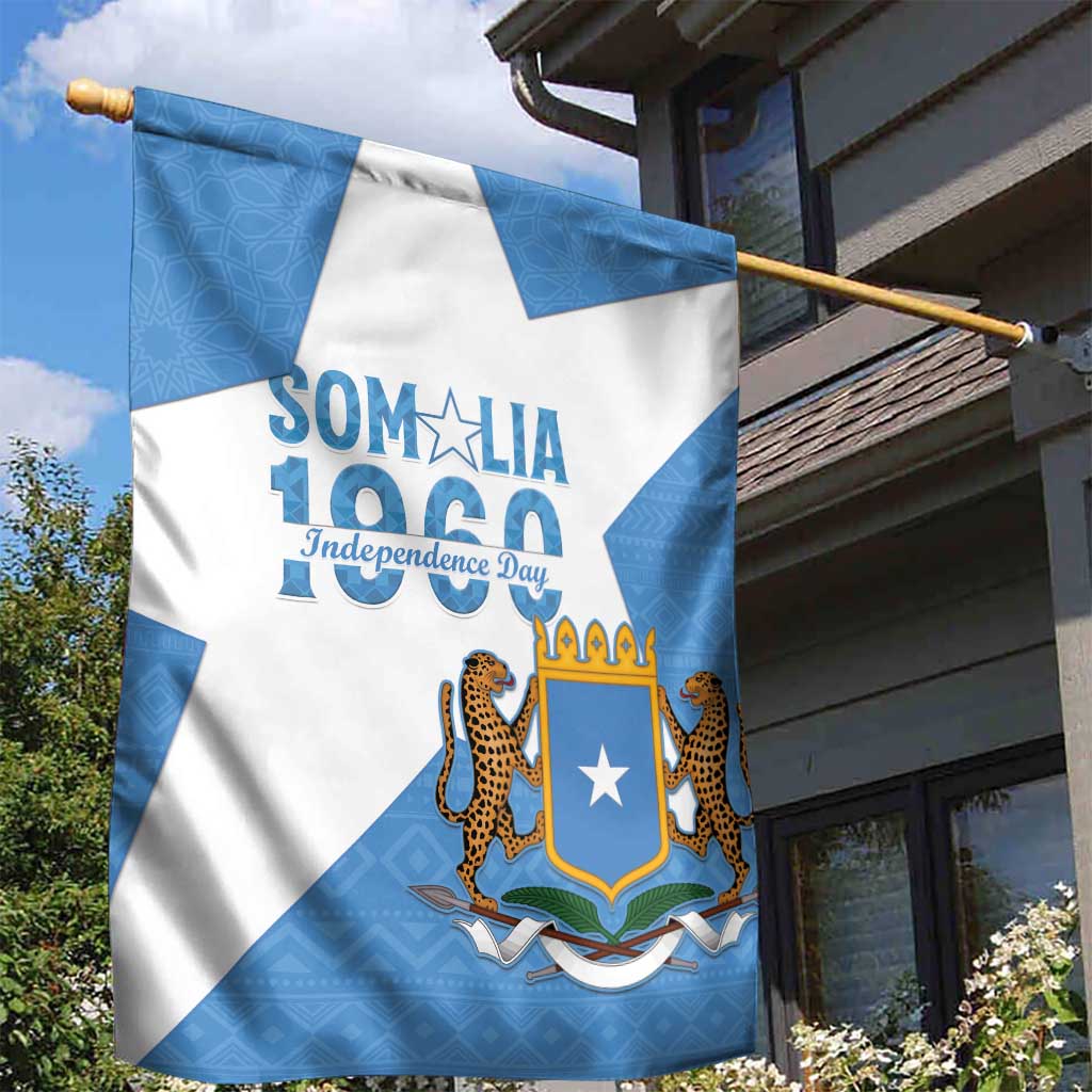 Personalized Somalia 1960 Independence Day Garden Flag Coat Of Arms Islamic Mix African Pattern
