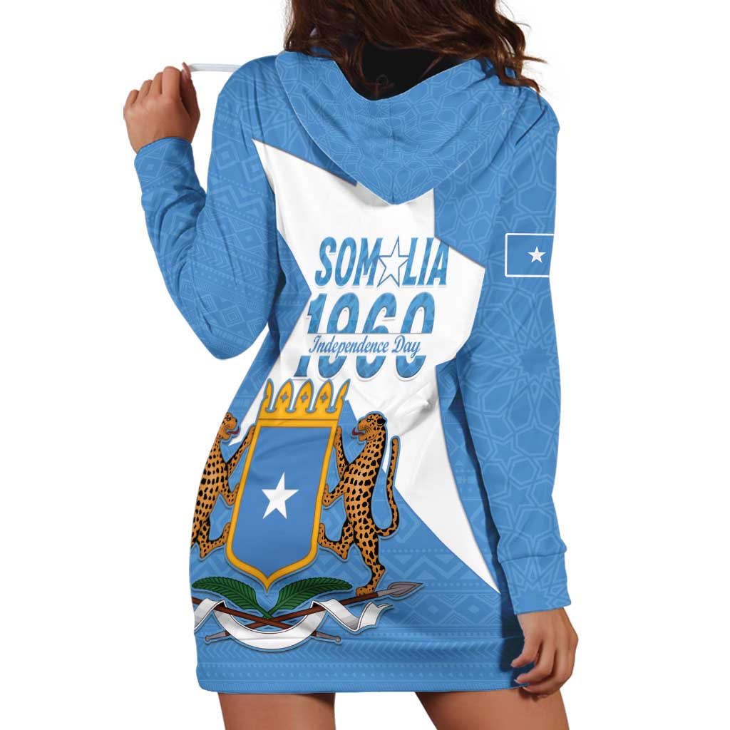 Personalized Somalia 1960 Independence Day Hoodie Dress Coat Of Arms Islamic Mix African Pattern