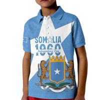 Personalized Somalia 1960 Independence Day Kid Polo Shirt Coat Of Arms Islamic Mix African Pattern