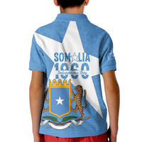 Personalized Somalia 1960 Independence Day Kid Polo Shirt Coat Of Arms Islamic Mix African Pattern