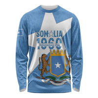 Personalized Somalia 1960 Independence Day Long Sleeve Shirt Coat Of Arms Islamic Mix African Pattern