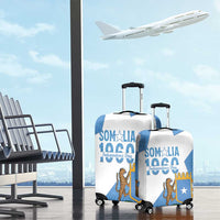 Personalized Somalia 1960 Independence Day Luggage Cover Coat Of Arms Islamic Mix African Pattern