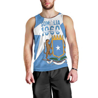 Personalized Somalia 1960 Independence Day Men Tank Top Coat Of Arms Islamic Mix African Pattern