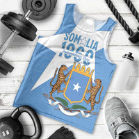 Personalized Somalia 1960 Independence Day Men Tank Top Coat Of Arms Islamic Mix African Pattern