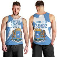 Personalized Somalia 1960 Independence Day Men Tank Top Coat Of Arms Islamic Mix African Pattern