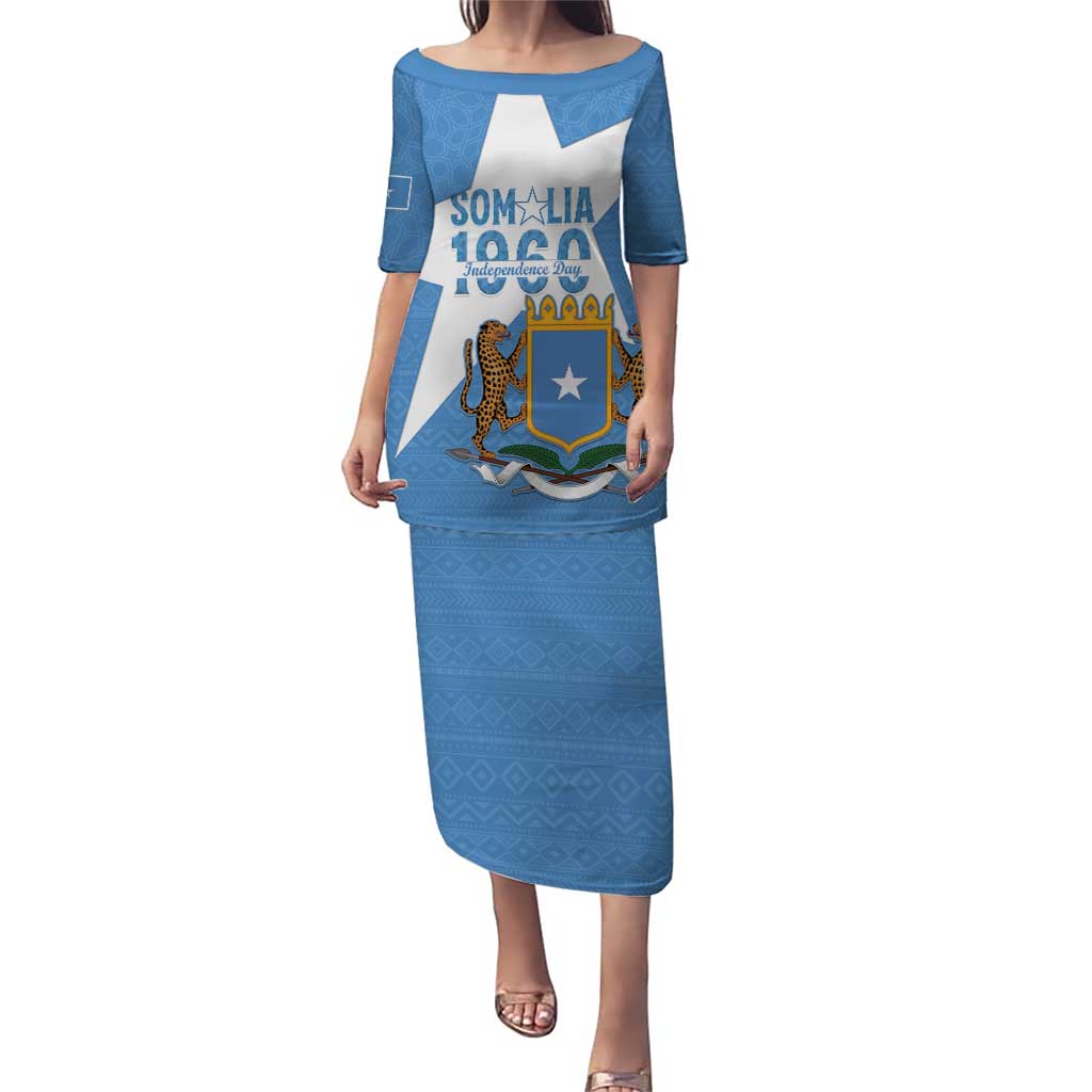 Personalized Somalia 1960 Independence Day Puletasi Coat Of Arms Islamic Mix African Pattern