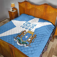 Personalized Somalia 1960 Independence Day Quilt Coat Of Arms Islamic Mix African Pattern