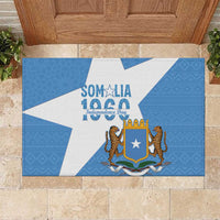 Personalized Somalia 1960 Independence Day Rubber Doormat Coat Of Arms Islamic Mix African Pattern