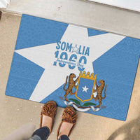 Personalized Somalia 1960 Independence Day Rubber Doormat Coat Of Arms Islamic Mix African Pattern