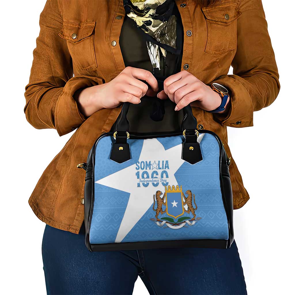 Personalized Somalia 1960 Independence Day Shoulder Handbag Coat Of Arms Islamic Mix African Pattern