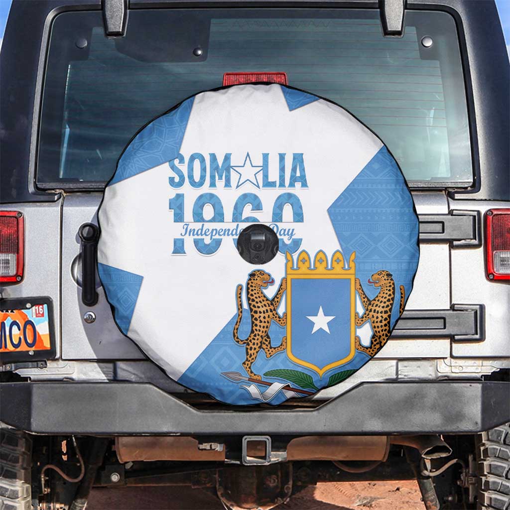 Personalized Somalia 1960 Independence Day Spare Tire Cover Coat Of Arms Islamic Mix African Pattern