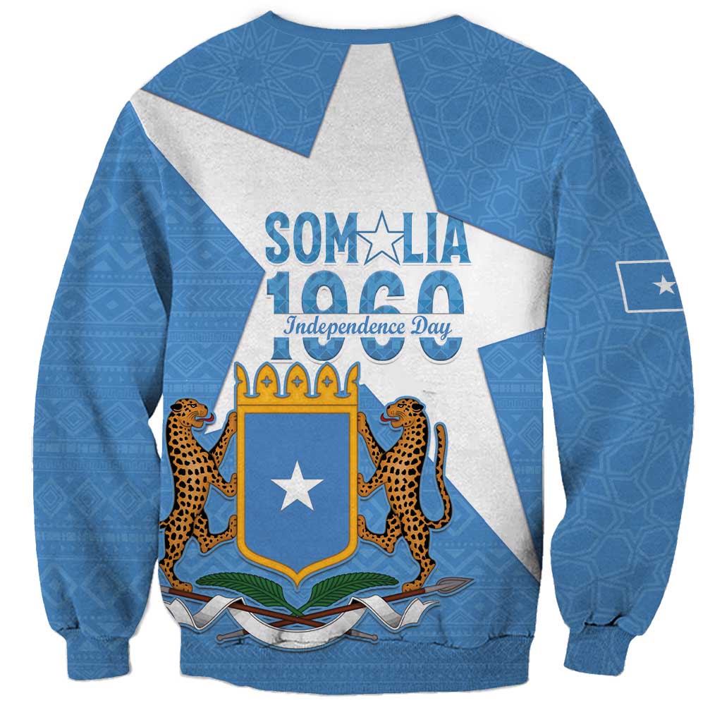 Personalized Somalia 1960 Independence Day Sweatshirt Coat Of Arms Islamic Mix African Pattern