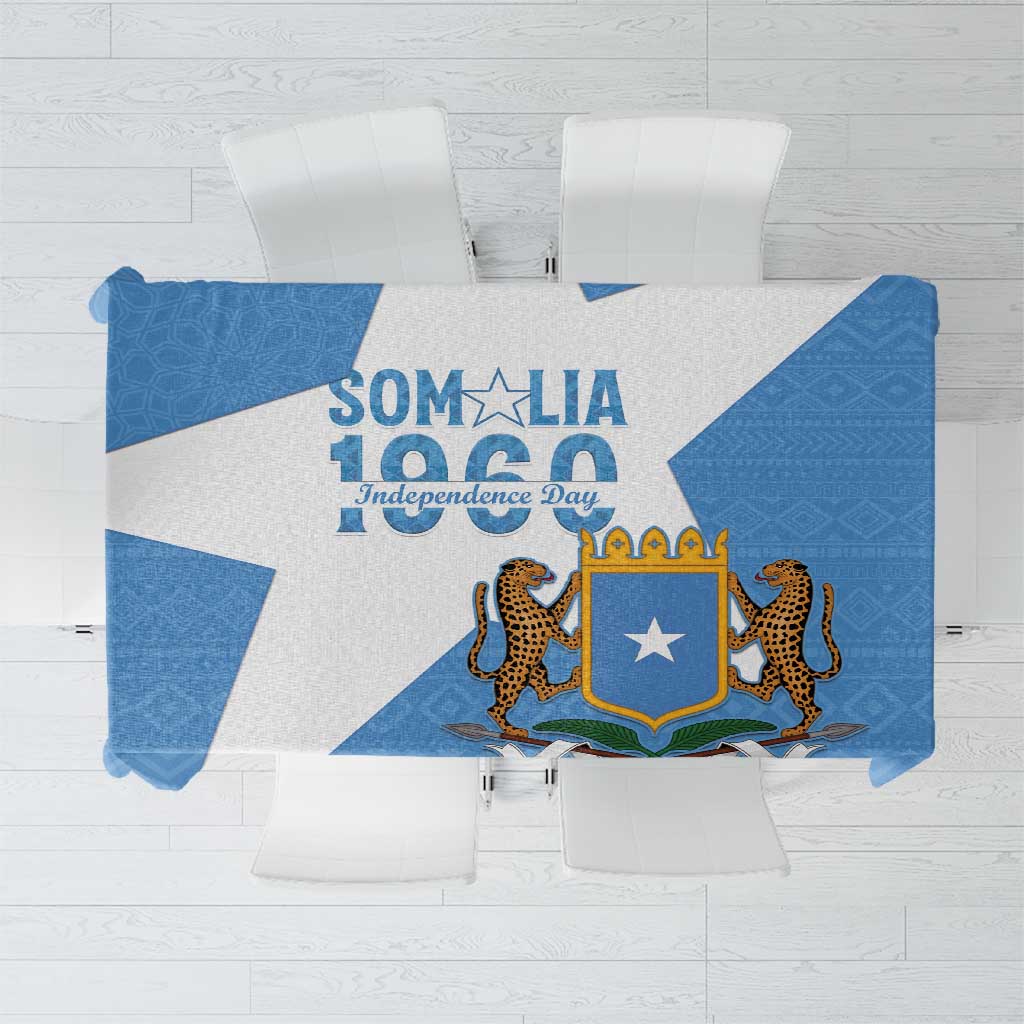 Personalized Somalia 1960 Independence Day Tablecloth Coat Of Arms Islamic Mix African Pattern