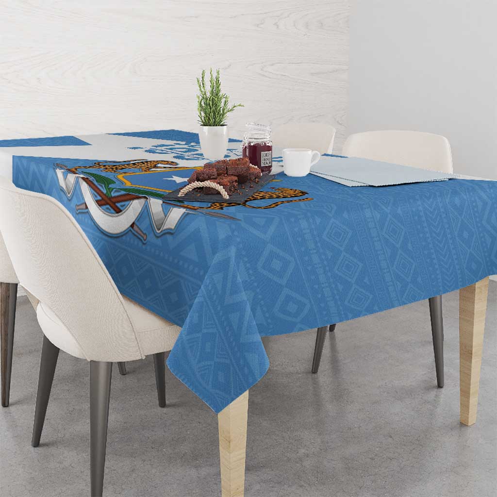 Personalized Somalia 1960 Independence Day Tablecloth Coat Of Arms Islamic Mix African Pattern