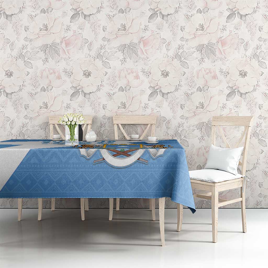 Personalized Somalia 1960 Independence Day Tablecloth Coat Of Arms Islamic Mix African Pattern